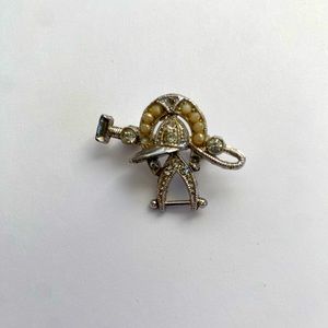 Vintage Jockey Brooch Pin